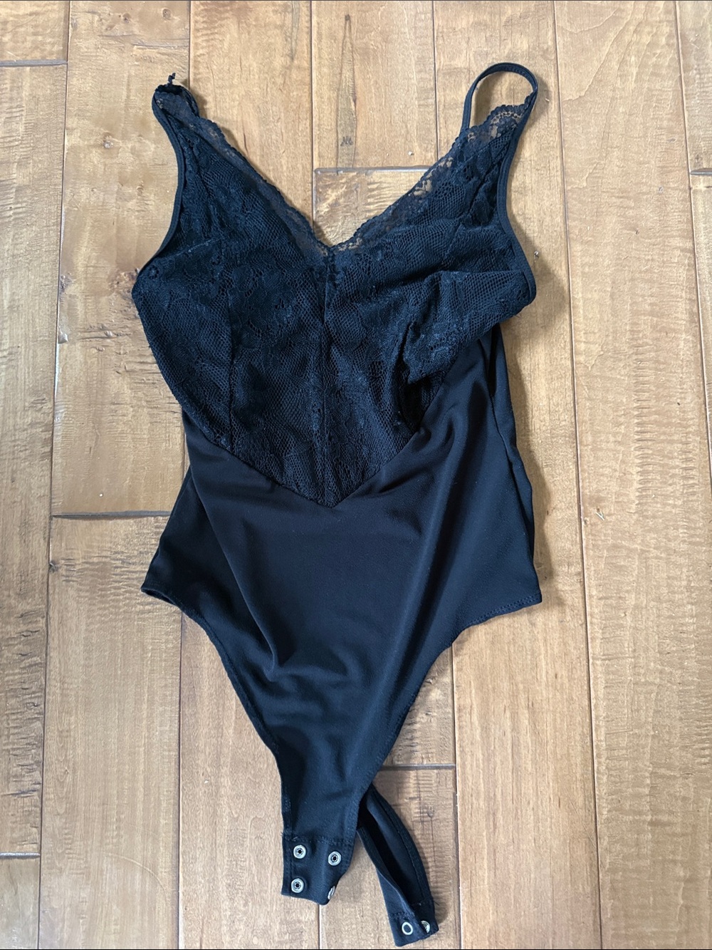 Dynamite Black Lace V-Neck Bodysuit